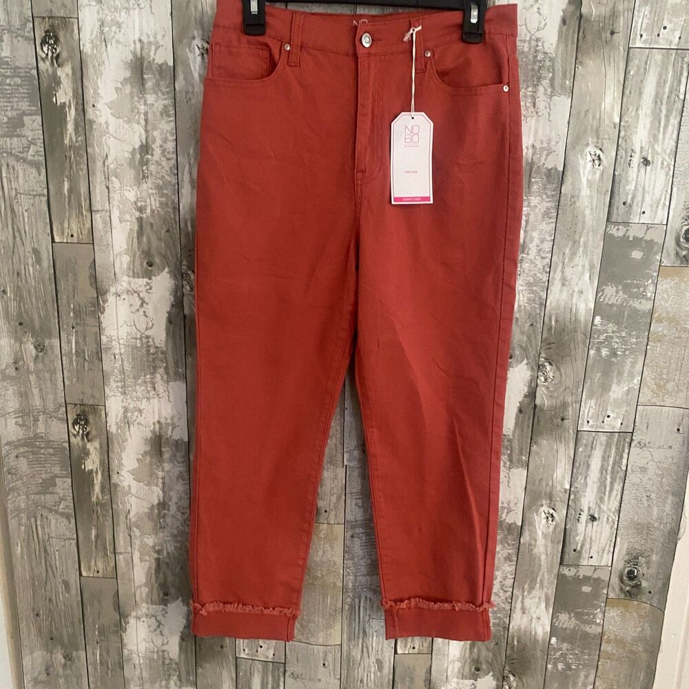 NWT NoBo high rise skinny crop copper jeans 11